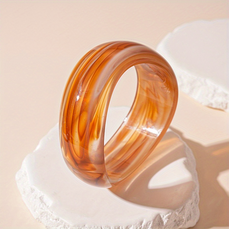Irregular Resin Gradient Wave Bracelet for Women
